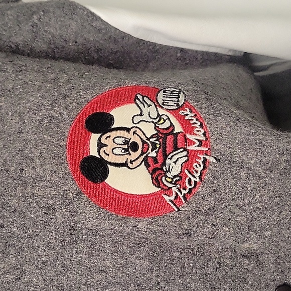 Mickey Mouse Varsity Jacket 100% Wool. Silk Lining Size L - Picture 2 of 6